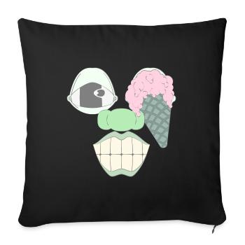 A CLASSIC - Sofa pillowcase 17,3'' x 17,3'' (45 x 45 cm) - black - Front