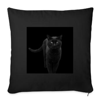 Black Cat Cat Black Cats Gift - Sofa pillowcase 17,3'' x 17,3'' (45 x 45 cm) - black - Front