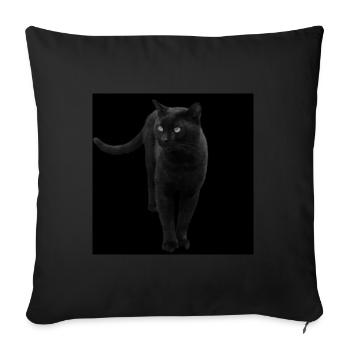 Black Cat Cat Black Cats Gift - Sofa pillowcase 17,3'' x 17,3'' (45 x 45 cm) - black - Front