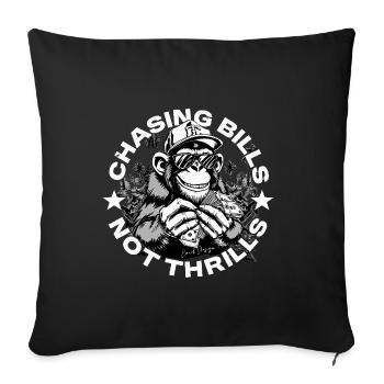Money Ape White – EnrolDesign Exclusive - Sofakissenbezug 45 x 45 cm - Schwarz - Vorne