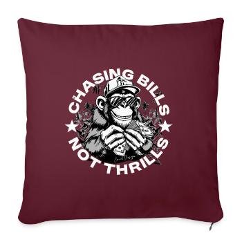 Money Ape White – EnrolDesign Exclusive - Sofa pillowcase 17,3'' x 17,3'' (45 x 45 cm) - burgundy - Front