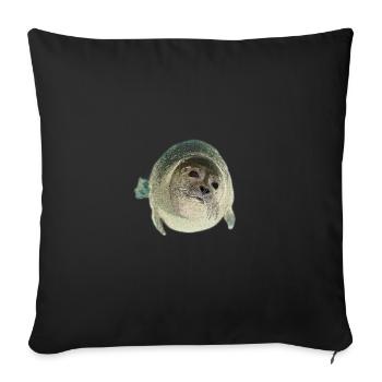 Seal - Sofa pillowcase 17,3'' x 17,3'' (45 x 45 cm) - black - Front