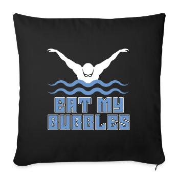 Nageurs nageurs - Housse de coussin décorative 45 x 45 cm - noir - Devant