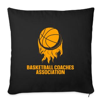 Basketballtrainer Entraîneur de basket-ball Entraîneur - Housse de coussin décorative 45 x 45 cm - noir - Devant