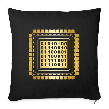 Programmeur Coder Développeur de logiciels - Housse de coussin décorative 45 x 45 cm - noir - Devant