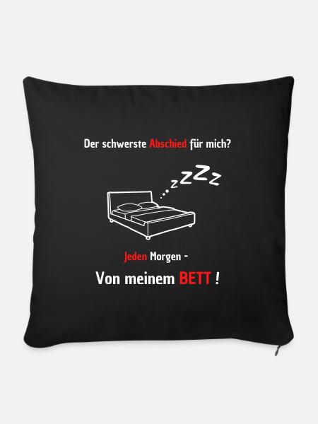Der schwerste Abschied - Sofakissenbezug 45 x 45 cm - Schwarz