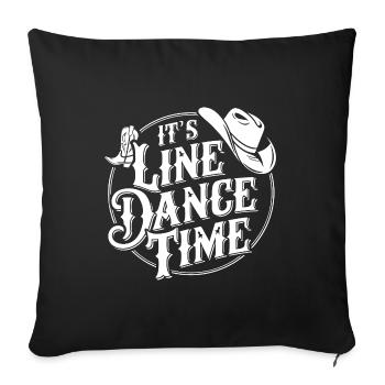 Danse en ligne Time Danse en ligne Il est temps de danser - Housse de coussin décorative 45 x 45 cm - noir - Devant