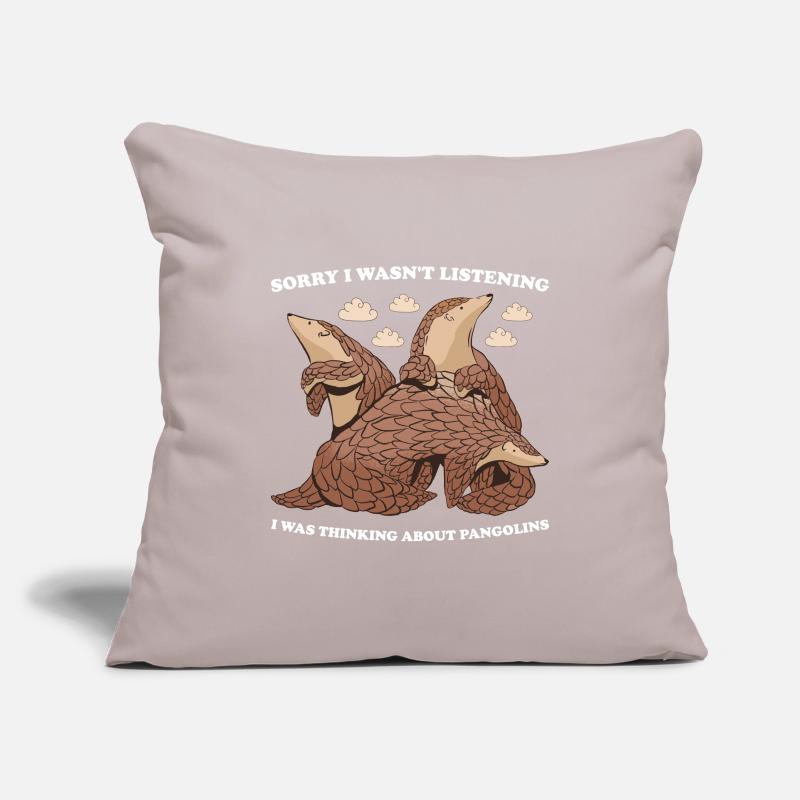 Désolé de ne pas écouter Pangolin Housse de coussin décorative 45 x 45 cm