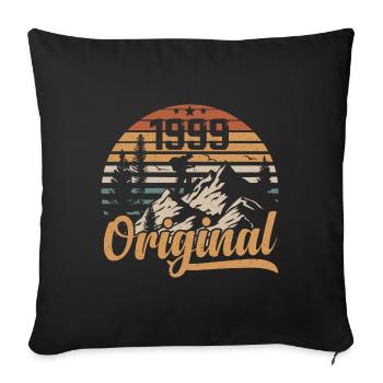 Original 1999 Retro 1999 Jahrgang 1999 Jubiläum - Sofakissenbezug 45 x 45 cm - Schwarz - Vorne