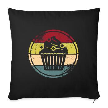Boulanger Confiseur - Housse de coussin décorative 45 x 45 cm - noir - Devant