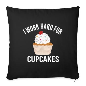Boulanger Confiseur - Housse de coussin décorative 45 x 45 cm - noir - Devant