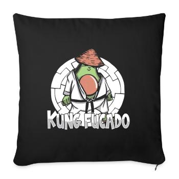 Kung Fu - Sofa pillowcase 17,3'' x 17,3'' (45 x 45 cm) - black - Front