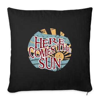 here come to the sun - Sofakissenbezug 45 x 45 cm - Schwarz - Vorne