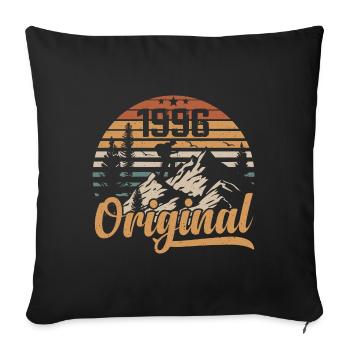 Original 1996 Retro 1996 Vintage 1996 Anniversary - Sofa pillowcase 17,3'' x 17,3'' (45 x 45 cm) - black - Front