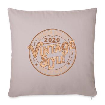 Jahrgang 2020 Retro 2020 Geburtstagsgeschenk - Sofakissenbezug 45 x 45 cm - helles Taupe - Vorne