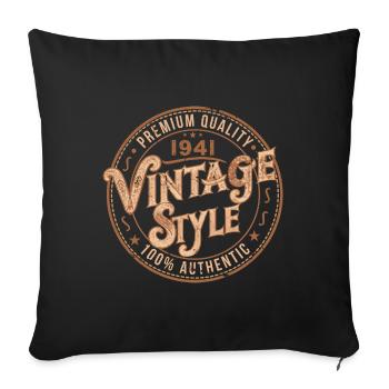 Vintage 1941 Birthday Gift 1941 Retro 1941 - Sofa pillowcase 17,3'' x 17,3'' (45 x 45 cm) - black - Front