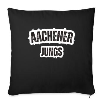 Garçons d’Aix-la-Chapelle - Housse de coussin décorative 45 x 45 cm - noir - Devant