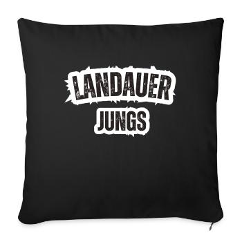 Landauer Jungs Pfalz - Sofakissenbezug 45 x 45 cm - Schwarz - Vorne