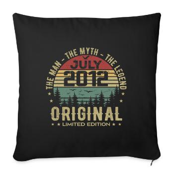 July 2012 Birthday Gift Born in July - Sofa pillowcase 17,3'' x 17,3'' (45 x 45 cm) - black - Front