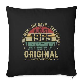 Légende Depuis Août 1965 Cadeau Anniversaire 1965 - Housse de coussin décorative 45 x 45 cm - noir - Devant