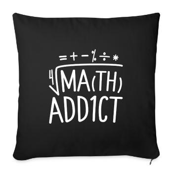 T-shirt Math Addict - Housse de coussin décorative 45 x 45 cm - noir - Devant