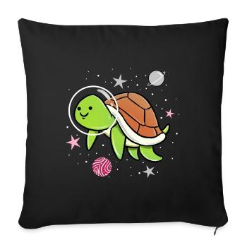 Demigirl Tortue Dans l’espace Demigirl Pride - Housse de coussin décorative 45 x 45 cm - noir - Devant