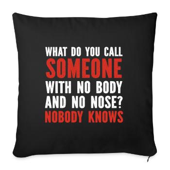 Père blagues Papa Blagues - Housse de coussin décorative 45 x 45 cm - noir - Devant