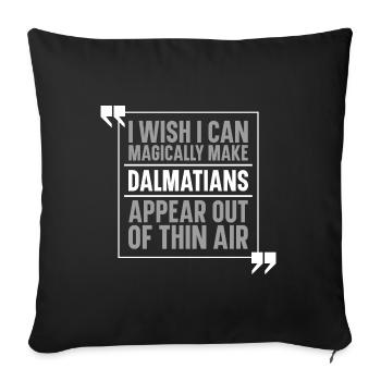 Dalmatian Dog - Sofa pillowcase 17,3'' x 17,3'' (45 x 45 cm) - black - Front