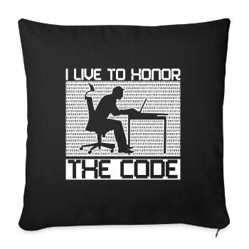 Programmer Coder Software Developer - Sofa pillowcase 17,3'' x 17,3'' (45 x 45 cm) - black - Front