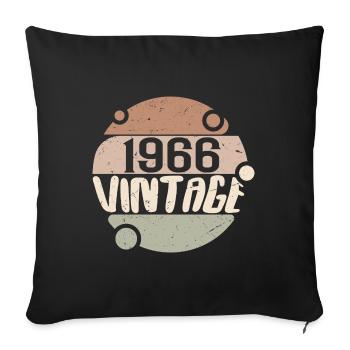 Vintage 1966 Retro Gifts 1966 Vintage 1966 - Sofa pillowcase 17,3'' x 17,3'' (45 x 45 cm) - black - Front