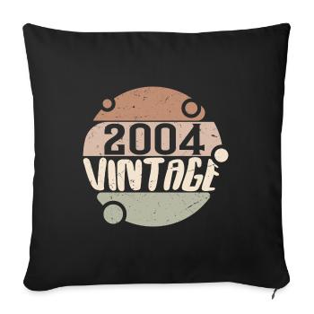 Vintage 2004 Retro Gifts 2004 Vintage 2004 - Sofa pillowcase 17,3'' x 17,3'' (45 x 45 cm) - black - Front