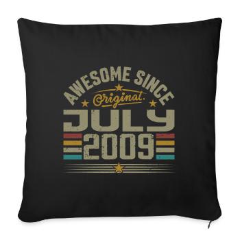 Built in July 2009 | Gift July 2009 - Sofa pillowcase 17,3'' x 17,3'' (45 x 45 cm) - black - Front