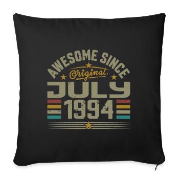 Baujahr Juli 1994 | Geschenk Juli 1994 - Sofakissenbezug 45 x 45 cm - Schwarz - Vorne