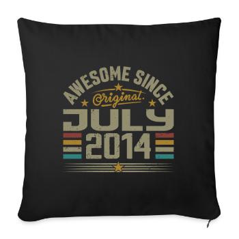 Baujahr Juli 2014 | Juli 2014 Geschenk - Sofakissenbezug 45 x 45 cm - Schwarz - Vorne