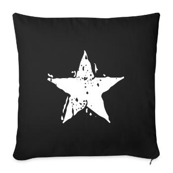 Star star star shape formes d'icônes - Housse de coussin décorative 45 x 45 cm - noir - Devant