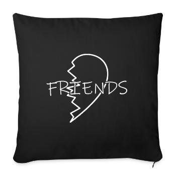 Best Friends Partnerlook Coeur - Housse de coussin décorative 45 x 45 cm - noir - Devant