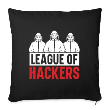 Programmer Coder Software Developer - Sofa pillowcase 17,3'' x 17,3'' (45 x 45 cm) - black - Front
