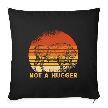 American Bison Buffalo - Sofa pillowcase 17,3'' x 17,3'' (45 x 45 cm) - black - Front