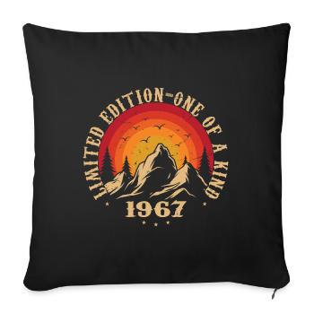 Vintage 1967 Retro 1967 Anniversary Gift 1967 - Sofa pillowcase 17,3'' x 17,3'' (45 x 45 cm) - black - Front