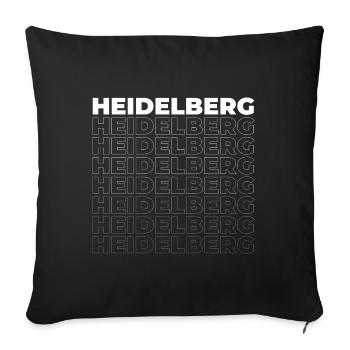 Heidelberg - Sofa pillowcase 17,3'' x 17,3'' (45 x 45 cm) - black - Front