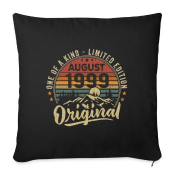 August 1999 Birthday Gift 1999 Legends August - Sofa pillowcase 17,3'' x 17,3'' (45 x 45 cm) - black - Front