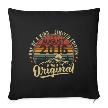 August 2016 Birthday Gift 2016 Legends August - Sofa pillowcase 17,3'' x 17,3'' (45 x 45 cm) - black - Front