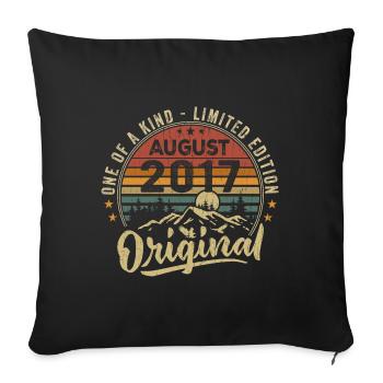 August 2017 Birthday Gift 2017 Legends August - Sofa pillowcase 17,3'' x 17,3'' (45 x 45 cm) - black - Front