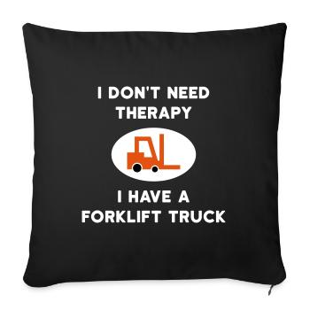 ★ Design colors can be changed ★ I don't need therapy - Sofa pillowcase 17,3'' x 17,3'' (45 x 45 cm) - black - Front