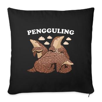 Pengguling Pangolin - Housse de coussin décorative 45 x 45 cm - noir - Devant