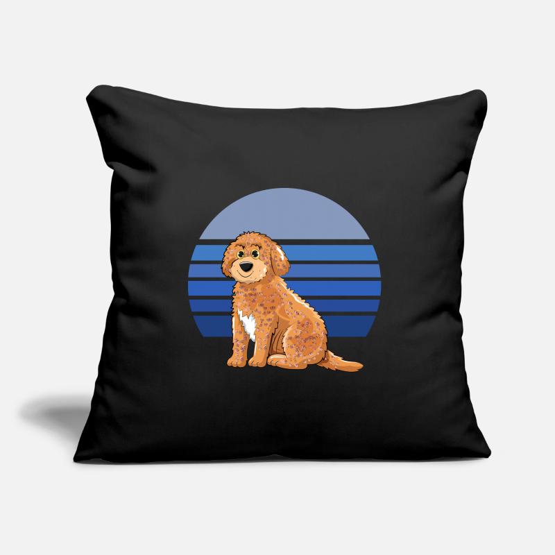Cockapoo Retro Blue Sofa pillowcase 17,3'' x 17,3'' (45 x 45 cm)