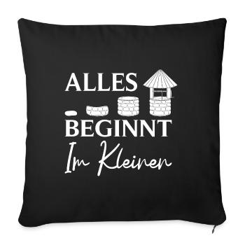 Well construction It all starts in the small well builder - Sofa pillowcase 17,3'' x 17,3'' (45 x 45 cm) - black - Front