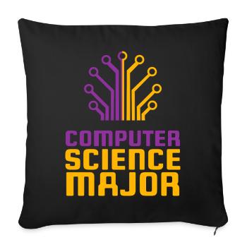 computer - Sofa pillowcase 17,3'' x 17,3'' (45 x 45 cm) - black - Front