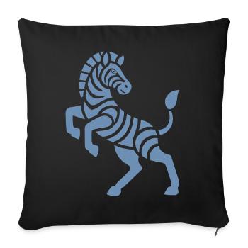 Zebra Silhouette Kunststück Minimal Design - Sofakissenbezug 45 x 45 cm - Schwarz - Vorne