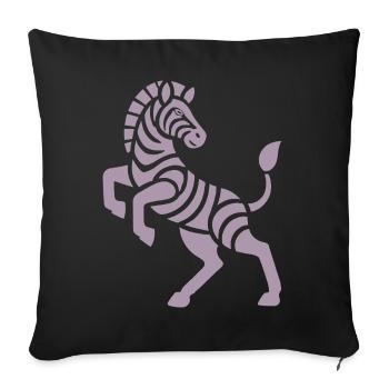 Zebra Silhouette Kunststück Minimal Design - Sofakissenbezug 45 x 45 cm - Schwarz - Vorne